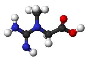 creatine molecules 3d diagram